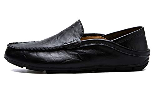 Men’s Soft Leather Slip On Loafers Flats Moccasins Oxfords Shoes Casual Driving Shoes Slippers2