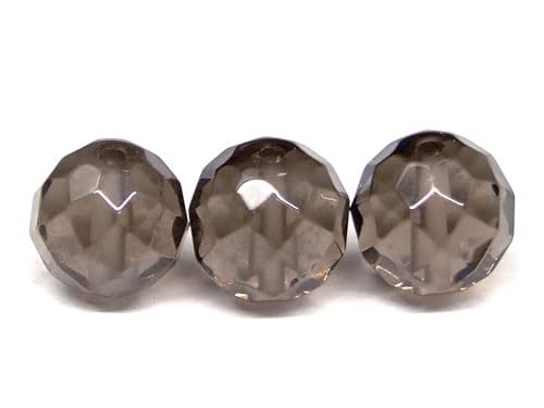 68091 スモーキークォーツ 7mm～8mm 64面カット 1粒売り 煙水晶 茶水晶 ブラジル産 天然石 パワーストーン