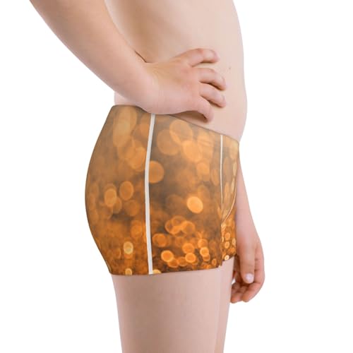 Boys' Cotton Boxer Brief Soft Underwear-Sparkling Orange And Black2