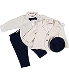  Cocolina4kids Taufanzug Baby Jungen Anzug Hochzeitsanzug Taufset Blau Festanzug (80)