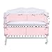 Doublure de Berceau en Maille,Pare-Chocs de literie de lit de bébé en Coton rembourré Anti-Choc Lavable Couleur Unie | 4 en 1 Respirant Mini Mesh Baby Bed Crib Side Safe Bumper Pad Protecteur