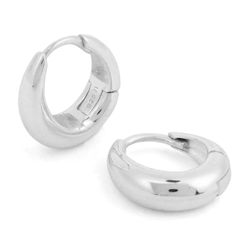 Nina Designs Sterling Silver Earrings - Recycled Sterling Silver Hoop Earrings, 925 Sterling Silver Earrings for Women, Hoop Earrings for Women