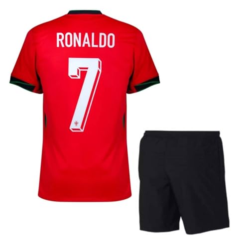 Image of Portugal Jersey Ronaldo 7 Jersey with Shorts for (Kids,Boys,Men)