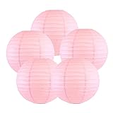 HANMO Paper Lanterns Chinese Style 5pcs (Light Pink, 12)