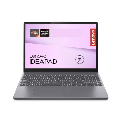 Lenovo IdeaPad Slim 3 Notebook 15" FHD (1920x1080) AMD Ryzen 5, 16GB RAM LPDDR5, 512GB SSD, WiFi 6, Windows 11 Home, Laptop per Lavoro, Studio e Uso Quotidiano - Caricatore non incluso