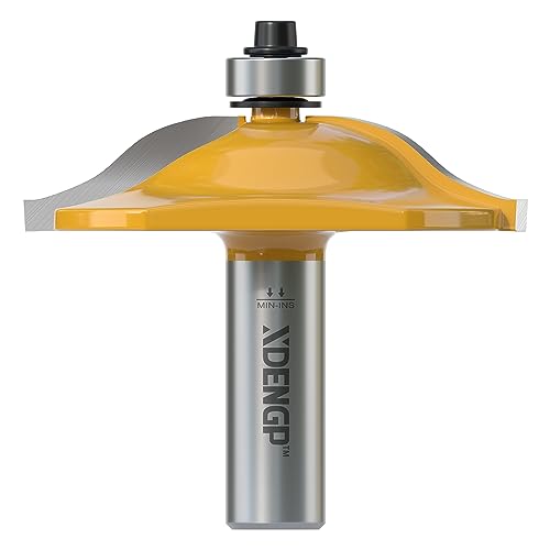 XDENGP Ogee - Brocas de enrutador de panel elevado de 1,27 cm, diámetro de 2-1/2 pulgadas, brocas de enrutador de diseño de panel de marco para uso con broca de fresado de moldura de riel y montante