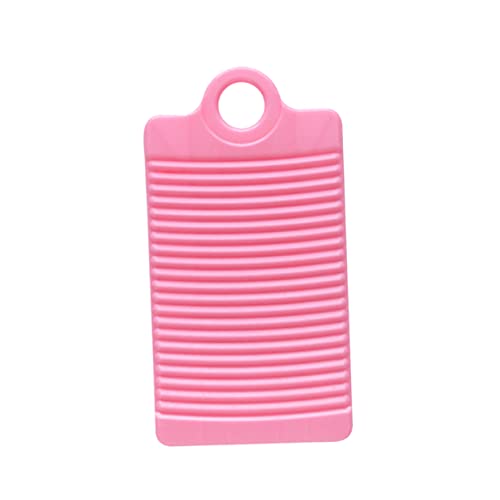 GOOHOCHY 洗濯板 ハンドボード 手洗いスクラバー ウォッシュボード - 昔ながらの 小さな洗面台 手洗いボード ボードを洗う 洗濯パッド 衣類たわし たわし洗い板 洗濯用品 ピンク