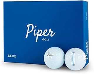 Piper Golf Premium Golf Balls for Maximum Distance and Straighter Shots | Handicap Range 5-15 | USGA Approved | 1 Dozen (12-Balls) | 3-Piece Surlyn