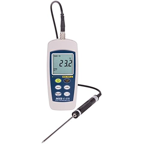REED Instruments C-370 RTD Thermometer, -148 to 572°F (-100 to 300°C), Waterproof (IP67) Cover