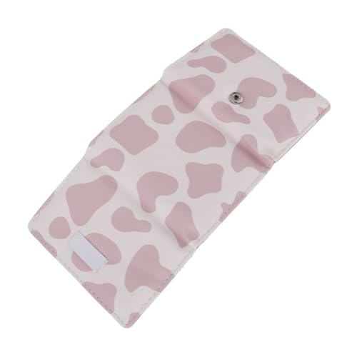 Garneck Mini Trifold Cow Pattern PU Wallet for Women Compact Multi Compartment Fashion Storage Purse for Cards Coins Cash Lightweight Cute Change Holder for Travel Daily Use
