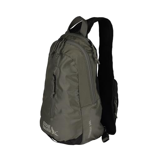 Image of Eddie Bauer Stowaway Packable Sling Bag | Foldable | Travel | Outdoor | Lightweight | Compact | Everyday Carry | Ripstop Nylon | 10L - Spruce Green
