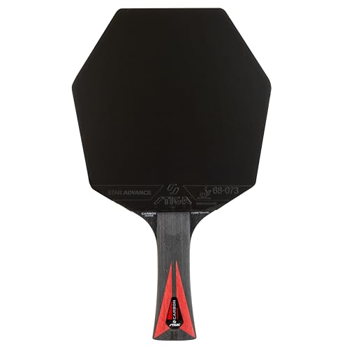 Raquette de Tennis de Table STIGA Carbon Advance Cybershape. Bois 5+2 Plis avec 5 Couches de Bois et 2 Couches de Fibre de Carbone, Sweet Spot Grand et optimisé, revêtement Star Advance – vue 6