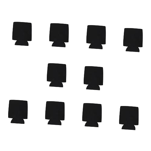 KOMBIUDA 10Pcs Black Beverage Can Insulator Sleeves Decorative Beer Covers for Parties Festivals and Home Use Beverage Decor for Special Occasions