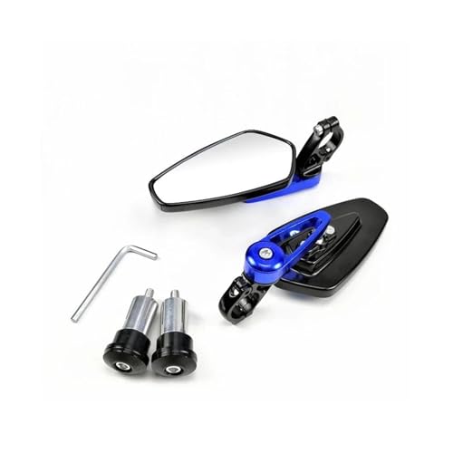 Rétroviseurs universels pour moto avec miroir bleu antireflet pour embout de guidon 22mm