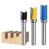 HWTONG 3 Stück bündigfräser 8mm, Kopierfräser Router Bit, für Bündigfräser Kugellager Oben, Trimm Carving Tool (3)