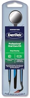 Dentek Professional Oral Care Kit | Removes Plaque & Tartar | Contains Dental Pick, Scaler, Mirror, and Gum Stimulator