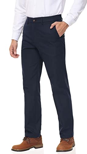 Soojun Men's Classic Fit Wrinkle Resistant Comfort Waist Flex Pant3