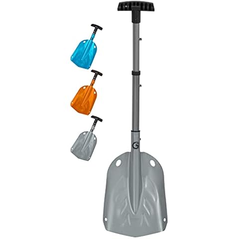 G2 Backcountry Lightweight Telescopic Avalanche Snow Shovel, Storage Down to 13 inch, Durable Aluminum Alloy Material, ABS Anti-Slip Proof Handle, Compact Storage Size (Grey) Cover