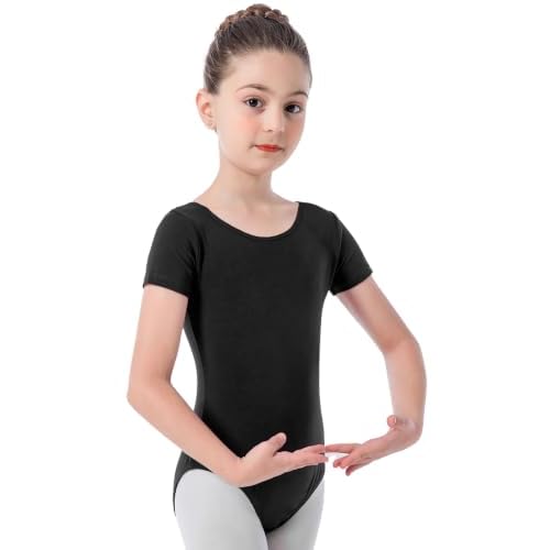 MOLLDAN Girls Dance Ballet Leotards Short Sleeve Leotard