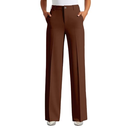 Pantalon jambes larges noir fluide chic fluide coupe droite chic femme