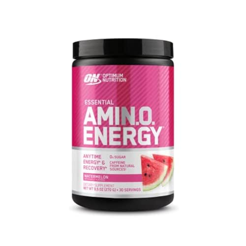 Optimum Nutrition Amino Energy – Pre Workout with Green Tea, BCAA, Amino Acids, Keto Friendly, Green Coffee Extract, Energy Powder – Watermelon, 30 Servings (Packaging May Vary)