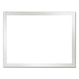 Great Papers! Foil Border Certificates, 8.5 X 11, White/silver With Braided Silver Border,15/pack