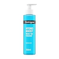 Neutrogena Hydro Boost Water Gel Facial Cleanser, with Hyaluronic Acid for Dry or Dehydrated Skin 200ml