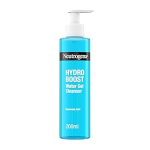 Neutrogena Hydro Boost Water Gel Facial Cleanser, with Hyaluronic Acid for Dry or Dehydrated Skin 200ml