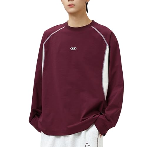 Sweat-shirt sous col montant zippé pour homme vêtement streetwear japonais moderne