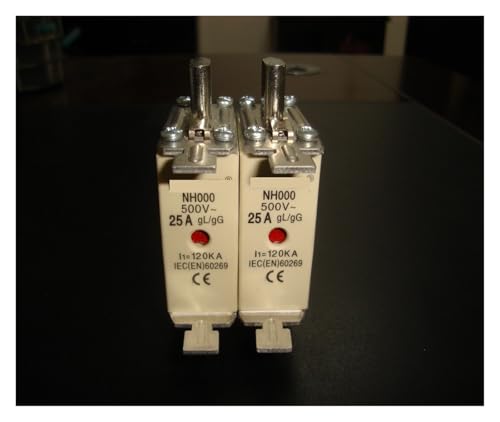 Fusible NH000 25A haut pouvoir de coupure 120KA contre les surcharges