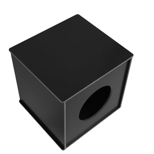 JECOMPRIS Boîte de Tombola Noire 24 CM Urne de Collecte Polyvalente pour Billets et Dons Boîte de Jeu pour Tombola Pratique pour Événements et Fêtes