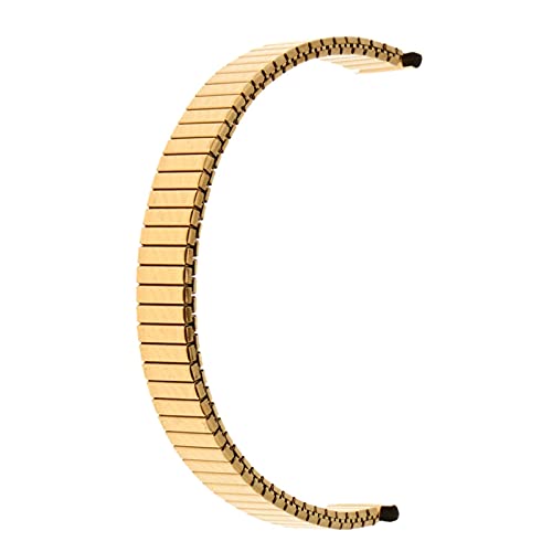Bracelet de montre doré maillons extensibles en acier inoxydable de 12mm à 18mm