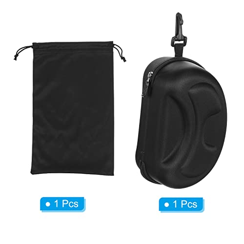 PATIKIL Snow Goggle Bag & Case, EVA Glass Case with Microfiber Ski Goggles Pouch for Eyeglass Sunglasses, Black, 210*120*110mm - Image 3