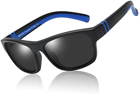 DUCO Kids Polarized Sunglasses for Boys and Girls Flexible Rubber Frame UV400 Protection