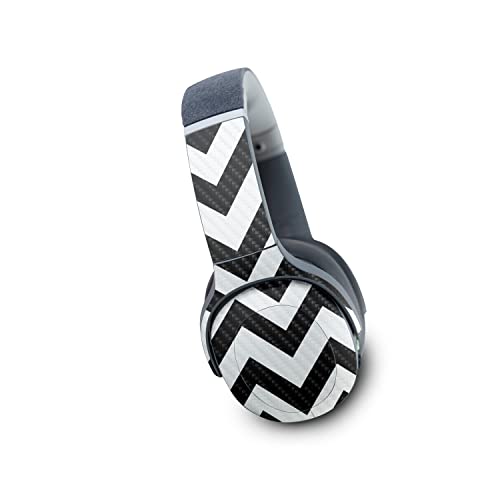 Image of MightySkins Carbon Fiber Skin Compatible with Skullcandy Crusher Evo Wireless - Black Chevron | Protective, Durable Textured Carbon Fiber Finish | Easy to Apply | Made in The USA