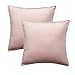 TAN.TOMI Poszewka na poduszkę, aksamitna, uniwersalna, zestaw 2 sztuk, poszewka na poduszkę ozdobną, poduszka na sofę, poduszka na kanapę, wiele kolorów (40 x 40 cm), jasnoróżowa