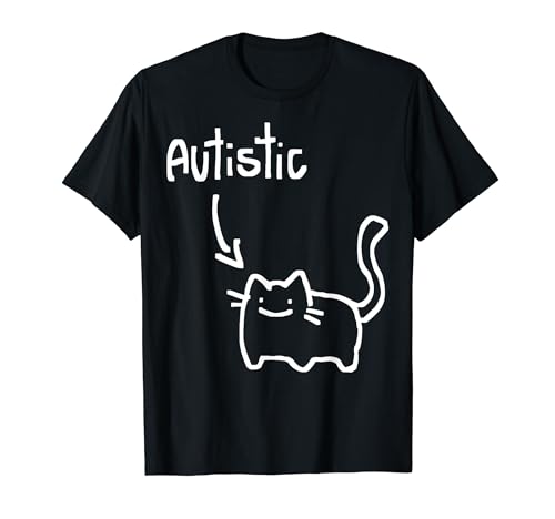 Funny Autistic Cat Lover Autism Awareness Men Women Kids T-Shirt