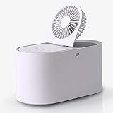 USB Desk Fan, Air Circulator Fan with Cool Mist Humidifier 1.7 L Capacity, Rechargeable 4000mAh...