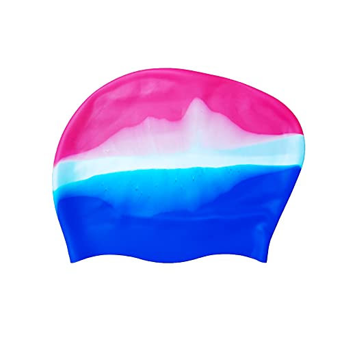 AWOCAN Silicone Long Hair Swim Cap Women Girl Waterproof Bathing Pool Swimming Cap Cover Ears to Keep Your Hair Dry