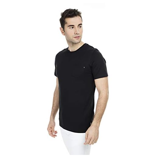 JACK & JONES Herr Jjepocket Tee Ss O-Neck Noos T-shirt, Svart (svart detalj: Slim fit), XS