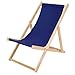 Produktbild IMPWOOD Liegestuhl klappbar Holz - Sonnenliege aus Buchenholz bis 120 Kg Holzklappstuhl für Balkon, Strand und Terrasse & Camping - Gartenliege Strandliege (Blau)