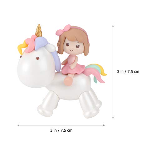 Tendycoco 1Pc Unicorn Cake Ornament Lovely Baking Dessert Decor Birthday Party Supply #TOP2