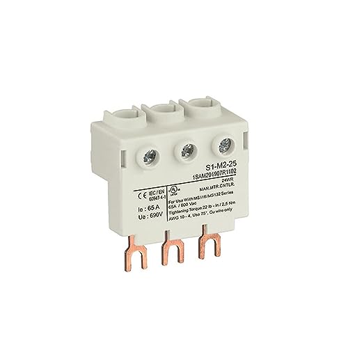 Borne de connexion triphasée S1-M3-25 pour peigne MS132 MO116