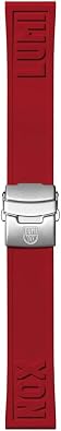Luminox Mens Red Rubber Cut-to-Fit Watch Strap