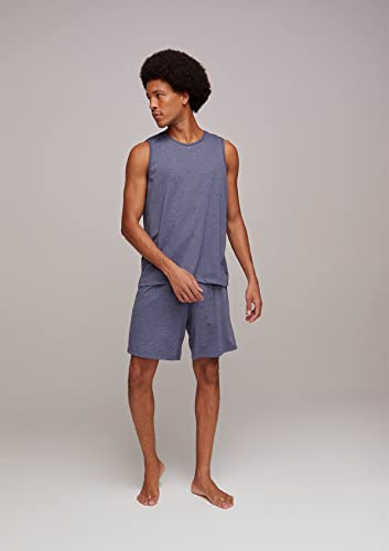 Pijama Curto Masculino Básico - Azul Médio - XXG