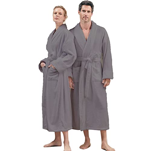 Unisex 100% Egyptian Cotton Terry Towel Soft Shawl Collar Dr