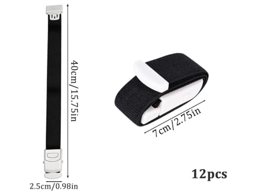 Abiyou Stauschlauch Blutabnahme, 12PCS Venenstauer Stauschläuche, Schwarz Venenstauer Stauschlauch mit Schnalle, für Camping, Wandern, Outdoor Sport, Bergsteigen, Medizinische Notfälle, Erste Hilfe
