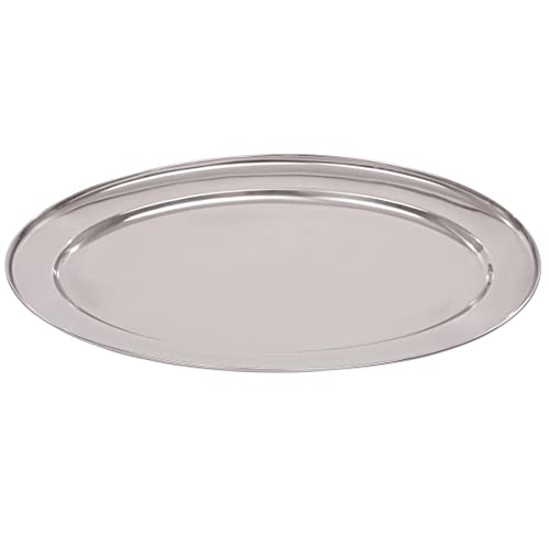 Soporte de servicio para banquetes Olympia k366 de 18" ovalado plata 6