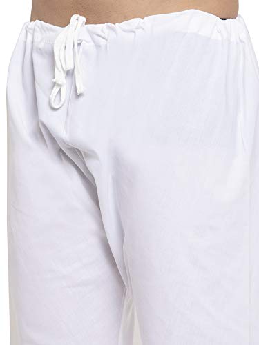 Image of KRAFT INDIA Men's Solid Cotton Rich Stylish Kurta Pyjama Set
