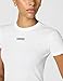 Lacoste Women's Slim Fit Ribbed T-Shirt, White, 8